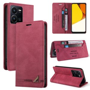 For Vivo Y33T Y33S Y21S Y21E Y21T Y21 Y35 Y22 Y22S Phone Case Business Leather Wallet Card Slots Protection Flip Cover Casing