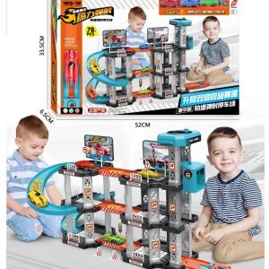 Bộ đồ chơi xe mô hình đường trượt xe đua Racing Car 78 chi tiết Bãi đậu xe đua đường phố Đồ chơi xe đua cao cấp.