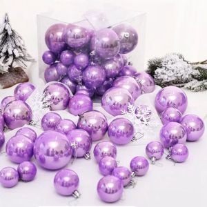 MIKE DUNBAR Bright Colorful 37 pcs New Year Party Supplies Noel Crafts DIY Christmas Balls Tree Pendants Xmas Tree Ornaments Christmas Decor