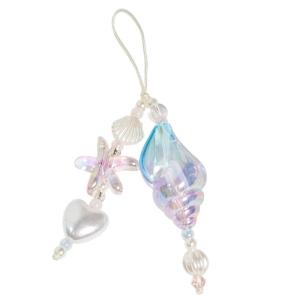 Style Marine Phone Charm Lanyard Holder Chain Featuring Starfishes Pendants And Earphone Holder Embellishment