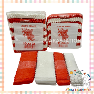 Kertas Krep Merah Putih 3 cm 5 cm / Kertas Krep Potongan Kertas Crape Kertas Crepe