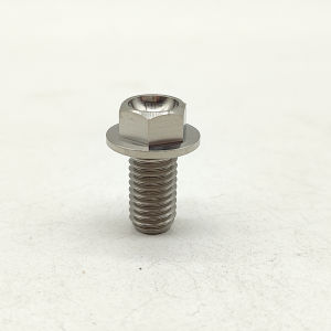 1pc Titanium Bolt M8 x 15mm 20mm 25mm 30mm 35mm 60mm 80mm 85mm 100mm 105mm Pitch 1.25 Hex Head Flange Hexagon Flange bolts Gr5 titanium screw ti bolt for Bike Motorbike Mortorcycle parts Car Ti screw 6al4v titanium Export to US and EU countries