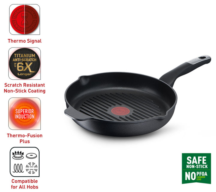 Tefal Unlimited Round Grillpan 26cm (Non-stick Cookware Titanium