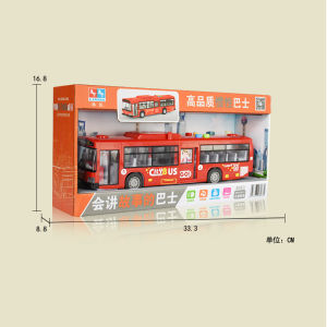 Kids School bus large boy children school bus toy Back Cars City Tour Bus Model Toys with Sound Light Openable Door for Baby Boys Girls Birthday Christmas Gifts