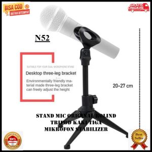 N52 STAND MIC ORIGINAL ROLIND TRIPOD KAKI TIGA MEJA TABLE STANDING HOLDER TEMPAT PEGANGAN MIK MIX MI