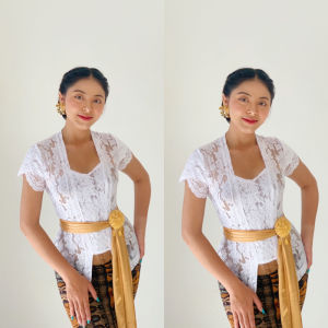 Setelan Kebaya Sofia Lengan Pendek Tumpuk