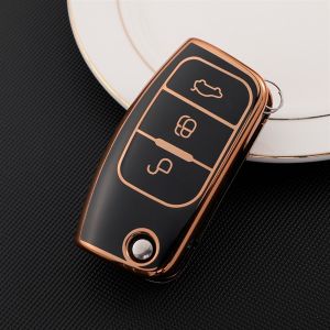 Bao Da Ốp Bảo Vệ Vỏ Bọc Chìa Khóa Chống Trầy Xước Cho Xe Ford Ecosport Fiesta Focus Mondeo Chìa Gập