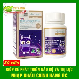 Vitatree Kids High Strength DHA Algae Oil plus Lutein giúp bé phát triển não bộ và thị giác | Nhập khẩu chính hãng Úc
