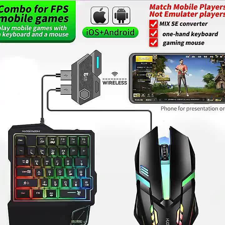 Mobile Phone Keyboard for Playerunknown's Battlegrounds Mouse Full Set of Peripl Equipment ...