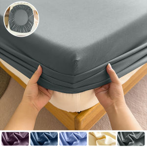 Elastic Solid Color Mattress Covers Protector Adjustable Non-slip Bed Fitted Sheet With Elastic Band for Home Hotel2026
