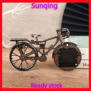 SQ Stationery [Flash Sale] Vintage Arabic Numeral Bicycle Shape Creative Table Alarm Clock Home Decor Room desktop Decoration Crafts Gift