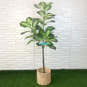 Pohon Hias Tanaman Artificial Bahagia X3 T140 Latex Cover Pot Eceng Gondok L Dekorasi Kantor Aesthetic