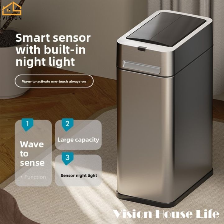 Tầm Nhìn 90L/20L Tự Động Bằng Thép Không Gỉ Thùng rác Với Bìa Thông ...