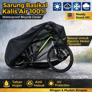 Sarung Basikal Kalis Air 100% Anti Hujan UV Sesuai Motor Scooter Waterproof Bicycle Cover
