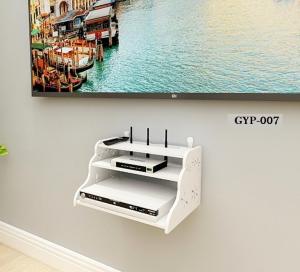 ชั้นวางของติดผนัง ชั้นจัดระเบียบติดผนัง วางเราเตอร์ไวไฟ รีโมททีวี ผลิตจากวัสดุ PVC กันน้ำ กันชื้น กันความร้อน กันปลวก/ Eco-Friendly（GYP-007）