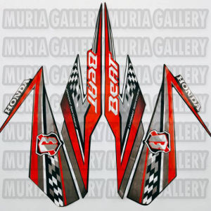 striping stiker lis polet body Honda beat fi esp 2018 2019 hitam lis merah standar berkualitas