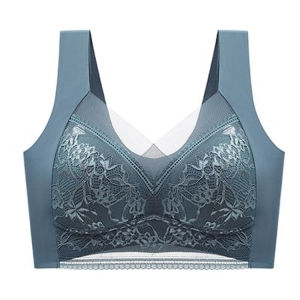 Breathable Ice Silk Bra Anti-Sagging Support For Large Bust Wireless Comfort Adjustable Thin Cup Lingerie Push Up Underwear