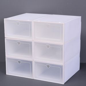 Combo 6 Hộp Để Giày Dép Hộp Đựng Giày Nắp Nhựa Cứng Lắp Ghép Thông Minh Tiện Lợi