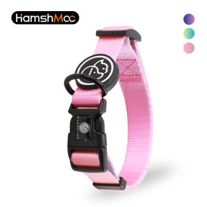 HamshMoc Adjustable Dog Collar with Gradient Ombre Pattern Pet Collar for Small Medium Large Dogs with Premium Soft Nylon 1