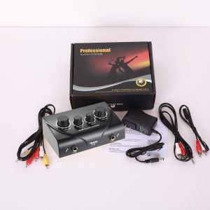 Audio Mixer Amplifier Portable Dual Mic Inputs For Amplifier & Microphone Karaoke Echo Mixer【COD】