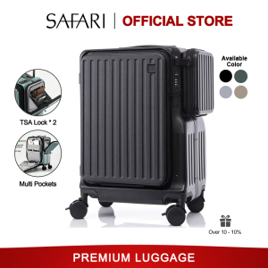 SAFARI Front Open Cover Luggage Multi-layer Travel Luggage Mens Business Lightweight Boarding Case