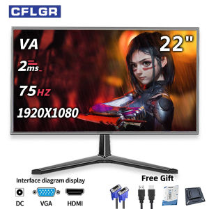 Monitor PC 22Inch Monitor Gaming 75HZ Wiht VGA HDMI Lcd Monitor Display Screen 22Inch Gaming monitor