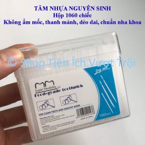 Hộp tăm nhựa hơn 1000 chiếc chất lượng cao giúp lấy thức ăn giắt mắc trong khe kẽ răng tăm xỉa răng nhựa không bị ẩm mốc-Tiện Ích Vượt Trội
