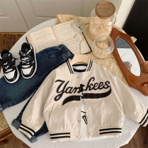 Childrens Jackets 2026 Spring Boys Girls Baseball Coats New Kids Embroidered Letters Cardigan Autumn Fashion Outerwear Clothing