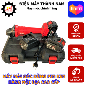 Máy Mài Góc Dùng Pin Ken - Động Cơ Từ không Chổi Than - 2 Pin Sạc 10 Cell 4.0Ah - Bảo Hành 6 Tháng