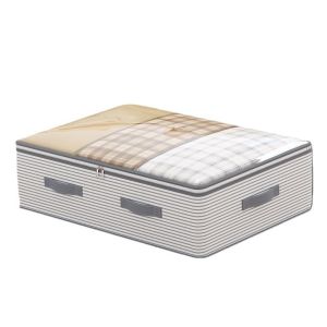 K10SEQ Dung tích lớn Túi đựng quần áo. Chống bụi Cửa sổ trong suốt Hộp đựng đồ để dưới gầm giường. Đa chức năng Có thể gấp lại. Hộp đựng đồ dùng giường ngủ Kho chứa đồ dưới gầm giường