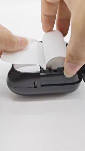 PortablePrinter Pocket Inkless Thermal Sticker Maker with 10 Rolls Printing Paper for Journal/DIY Scrapbook/Travel/Notes/Lists Compatible with iOS&Android