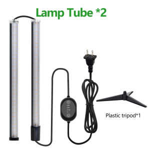 Standing Grow Light for Indoor Plants Splicing Design LED Plant Grow Lamp with Tripod 3 Lighting Modes & Timer (6H/9H/12H) Full Spectrum/Red+Blue Light Adjustable Height 40-120cm for Potted Plants Succulents Flowers Vegetables