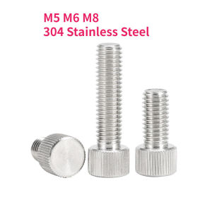 M5 M6 M8 304 Stainless Steel Thumb Screws Knurled Head Manual Adjustment Screws Bolts