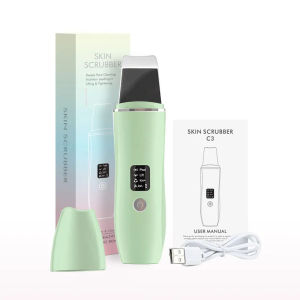 Ultrasonic EMS Skin Scrubber Blackhead Removal Face Care Cleaning Facical Pore Cleaner Cleanser Acne