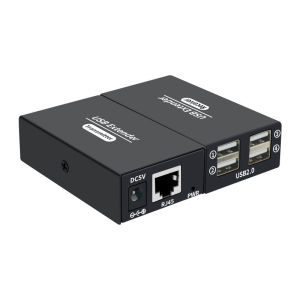 120M 4 Port USB Ethernet Extender Via RJ45 Cat6 Cable Sender and Receiver for Keyboard Mouse Printer U Disk