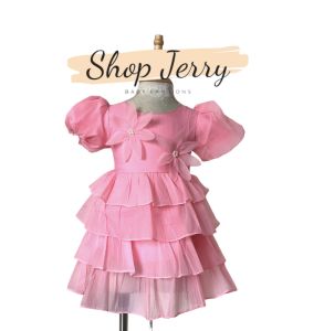 ( 10-40kg ) Đầm Công Chúa Bé Gái Đi Tiệc Biểu Diễn Thanh Lịch Sang Trọng Chất Vải Tơ Đũi Không Nhăn