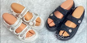 IMPORT Sandal Gunung Wanita Velcro Bunga Tali Transparan