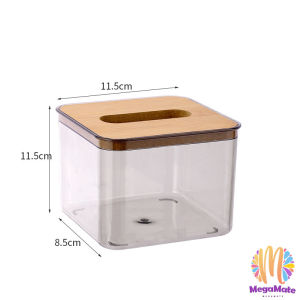 MegaMate กล่องใส่ทิชชู่แบบใส เก็บทิชชู่ กล่องกระดาษทิชชู่แบบถอดได้ tissue box