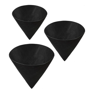 3PCS 12/14/16inch Cone Shaped Planter Basket Liners Fabric Hanging Plant Liners Nonwoven Planter Liners Black Felt Liner