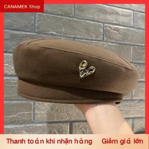 CS Cotton Phụ Nữ Mũ Berets Mùa Đông Mũ Cổ Điển Pháp Sọc Trên Mũ Quân Đội Mũ Họa Sĩ Mùa Thu Mùa Đông Đường Phố Hình Bát Giác Mũ Beret