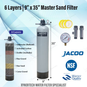 JACOO Outdoor Sand Water Filter 7 Layers with Bio Ceramic with Halal Activated Carbon Master Water Filter Outdoor Filter