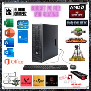 [REFURBISHED DESKTOP] FOR GAMING WITH *AMD DDR5 GRAPHIC CARDS* HP PRODESK 600800 G1 SFF / i5-4TH GEN
