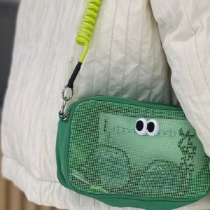 MAXI For Girls Travel Wash Bag Makeup Organizer Student Stationery Bag Large Capacity Skin Care Storage Bag Transparent Cute Eye Pattern Toiletry Bag Korean Storage Bag Mesh Cosmetic Bag Women Cosmetic Bag DIY Shoulder Bag