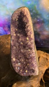 hốc bông đá thạch anh tím Amethyst tự nhiên Braxin Uruguay năng lượng vũ trụ mã 504