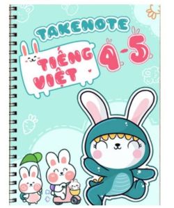Sách - Sổ Takenote tóm tắt kiến thức Toán 4 Tiếng Việt 4 - 5 Tiếng Anh (Bản mới - Có lựa chọn)