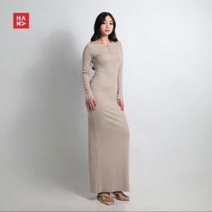 DRESS KNIR ARISHTA KNIT RIB DRESS BODYCON HANA DRESS