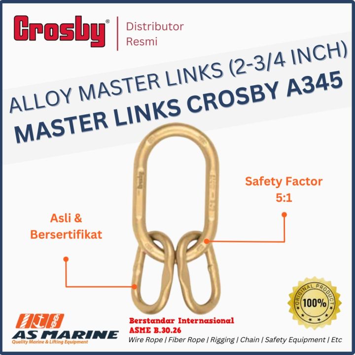 Crosby Master Link Assembly A345 23/4 Inch Lazada Indonesia
