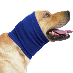 SKISOPGO Pet Earmuffs Anti-shock Noise-proof Dog Cat Headscarf Pet Soothing Scarf Ear Cover Wrap Decompress