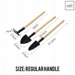 (3PCS) Mini Garden Potted Plant Gardening Shovel Rake Trowel Tool Set With Wooden Handle Tools