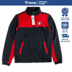 VIỆT TIẾN - Áo Khoác Gió Chống Nắng Thể Thao Màu Đen - Đỏ Trượt Nước Siêu Nhẹ Việt Tiến Smart Casual